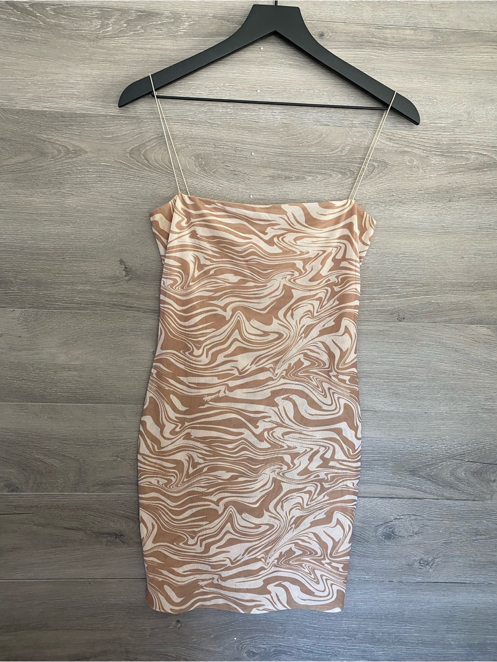 Meshki Mia Mesh Marble Print Mini Dress